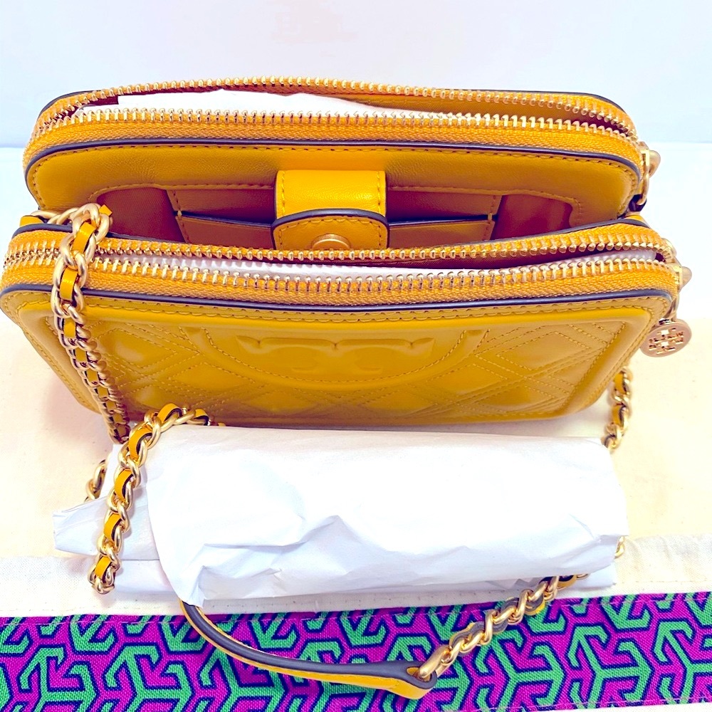 Authentic Tory Burch Fleming Double - Zip Mini bag - Picture 6 of 14